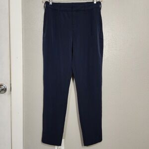 32 Degrees Cool Pants Women's Size 6 Navy Blue Front Pockets Zip Elastic Waist